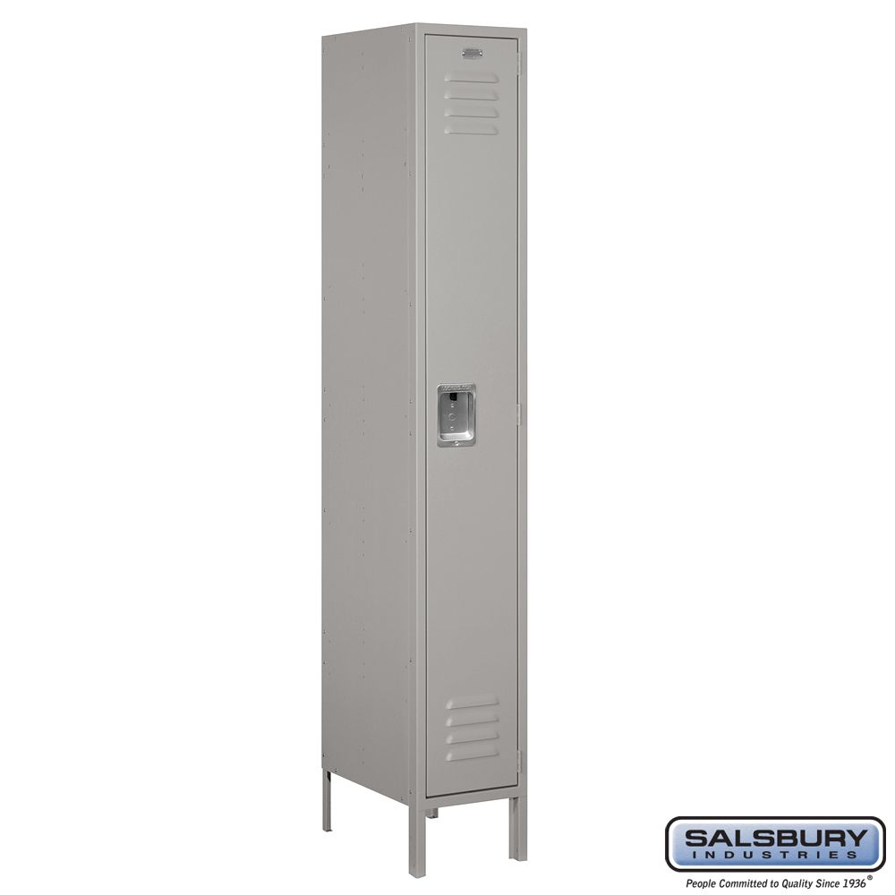 Standard Metal Locker - Single Tier - 1 Wide - 6 Feet High - 18