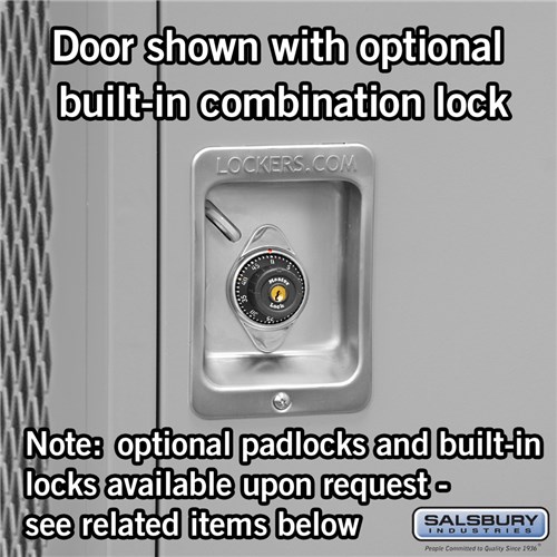 Standard Gear Metal Locker - Solid Door - 6 Feet High - 24 Inches Deep -  Choose Color