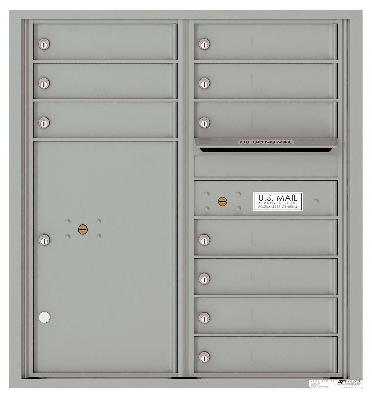 Commercial Mailbox with 10 Tenant Doors and 1 Parcel Locker