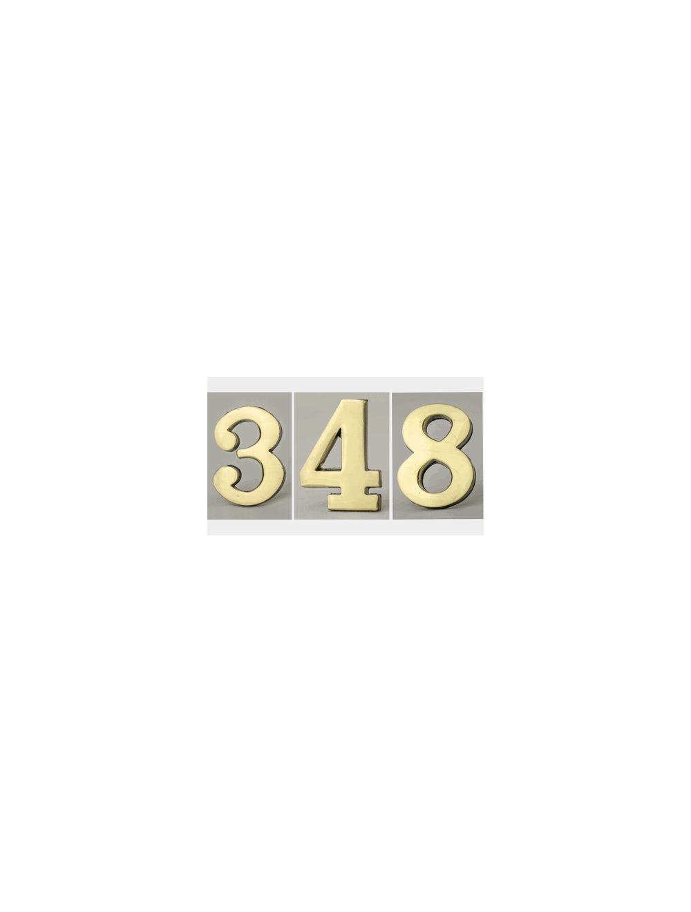 2" SelfAdhesive Brass Numbers