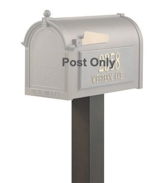 Whitehall Standard Mailbox Post Aluminum 4'' x 4'' x 40'' (Choose Color)