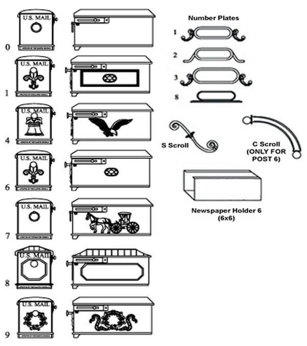 Decorative Mailbox and Lamp Post Combo 2