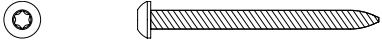 64225 - #8 x 2 pan-head T20 Torx wood screw