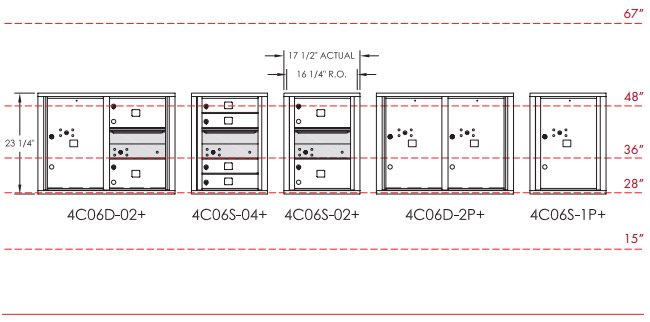 Double Column Commercial Mailbox With 10 Tenant Doors